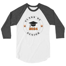 Load image into Gallery viewer, BHS Class of 2024 3/4 sleeve raglan shirt
