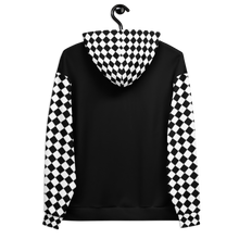 Load image into Gallery viewer, Brewer Witches All Over Print Checkerboard Hoodie
