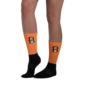 Brewer Witches Orange and Black Socks