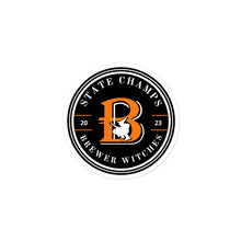 Load image into Gallery viewer, Brewer State Champs 2023 Black Bubble-free Sticker
