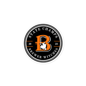 Brewer State Champs 2023 Black Bubble-free Sticker