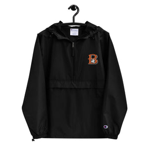 Black Brewer Embroidered Champion Packable Jacket