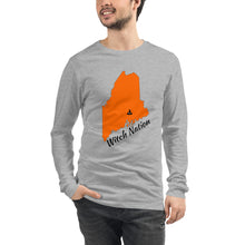 Load image into Gallery viewer, Brewer Witch Nation Orange State of Maine Long Sleeve Tee
