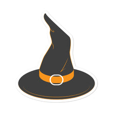 Load image into Gallery viewer, Gray and Orange Witch Hat Bubble-free Sticker
