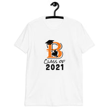 Load image into Gallery viewer, Class of 2021 Brewer Short-Sleeve T-Shirt w/ Senior 21 on back
