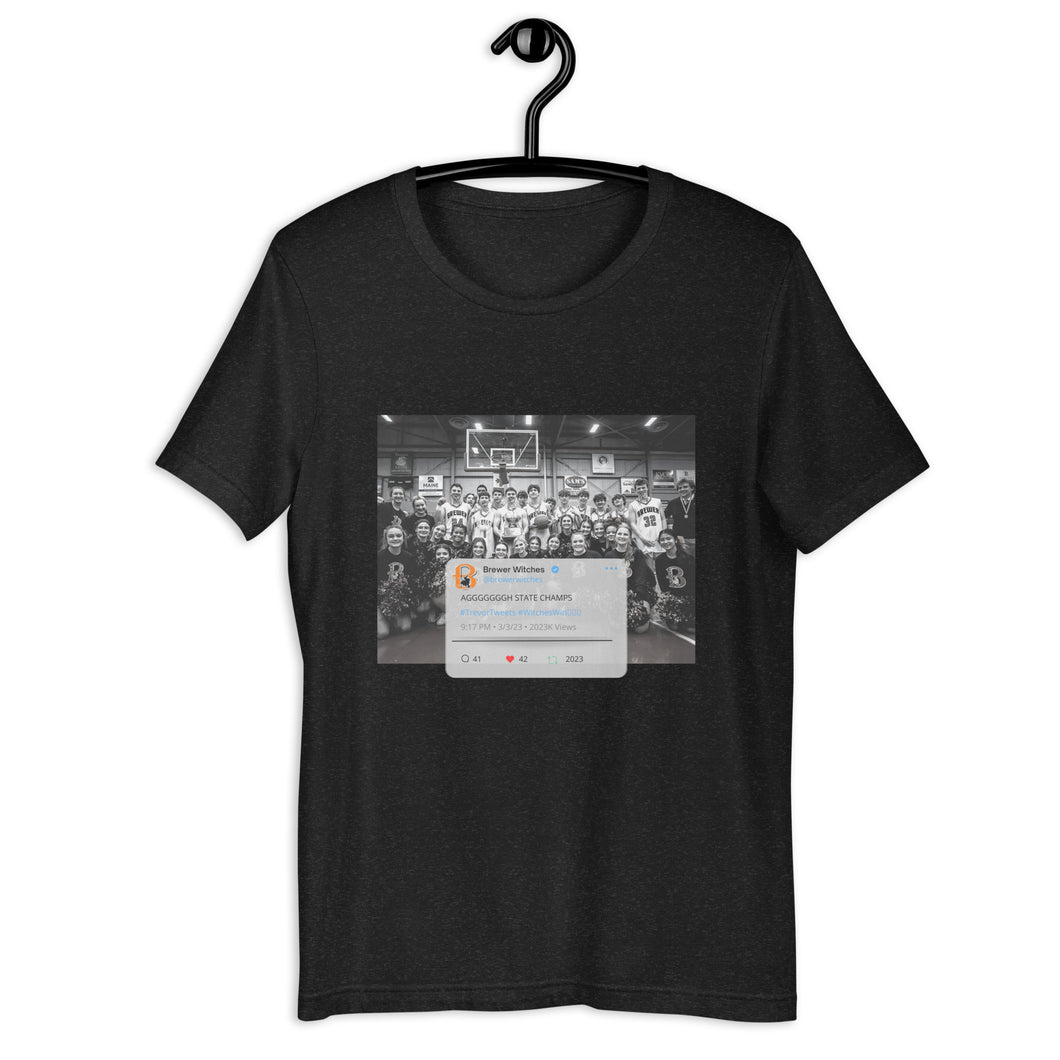 AGGGGGGGH STATE CHAMPS Twitter Post Group Black and White Photo Unisex T-Shirt