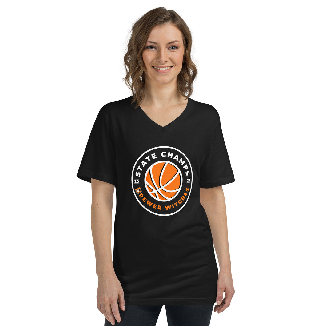 Basketball State Champs 2023 Unisex Short Sleeve V-Neck T-Shirt