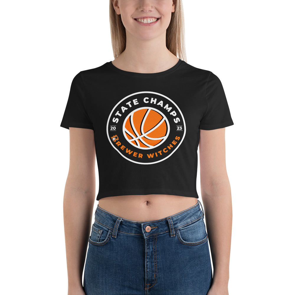 Basketball State Champs 2023 Women’s Crop Tee