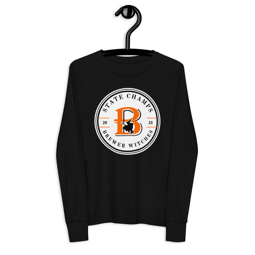 Brewer Witches State Champs 2023 Youth Long Sleeve Tee
